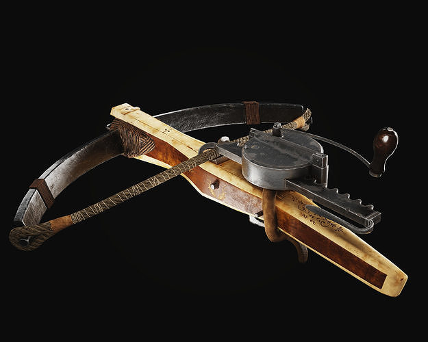 Realistic Medieval Crossbow - Game and Film Ready 3D Model Low-poly 3D model