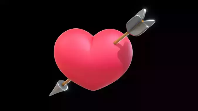 Arrow through a heart 
