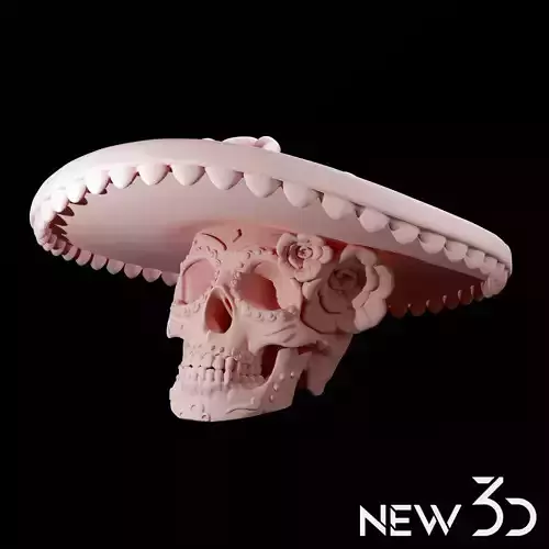 Craneo catrina dia de muertos 3D print model