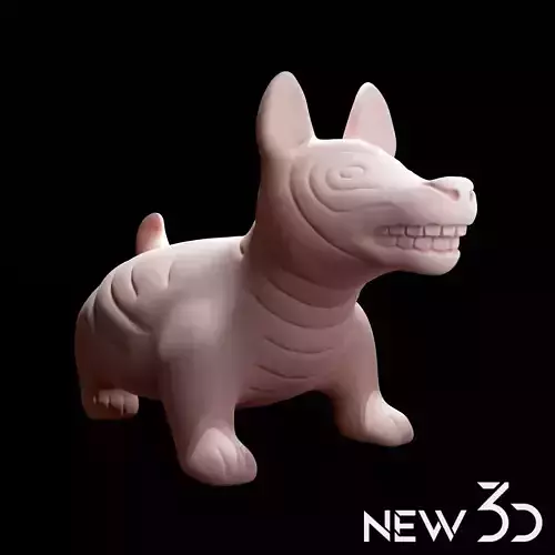 xoloitzcuintle figura prehispanica 3D print model