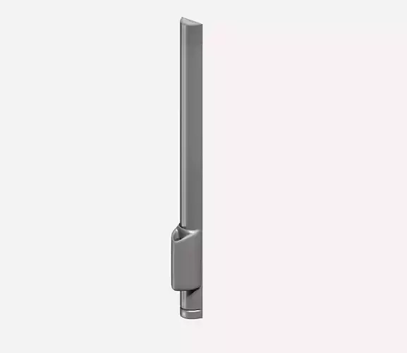 Aluminum metal trash can with column Low-poly 3D model