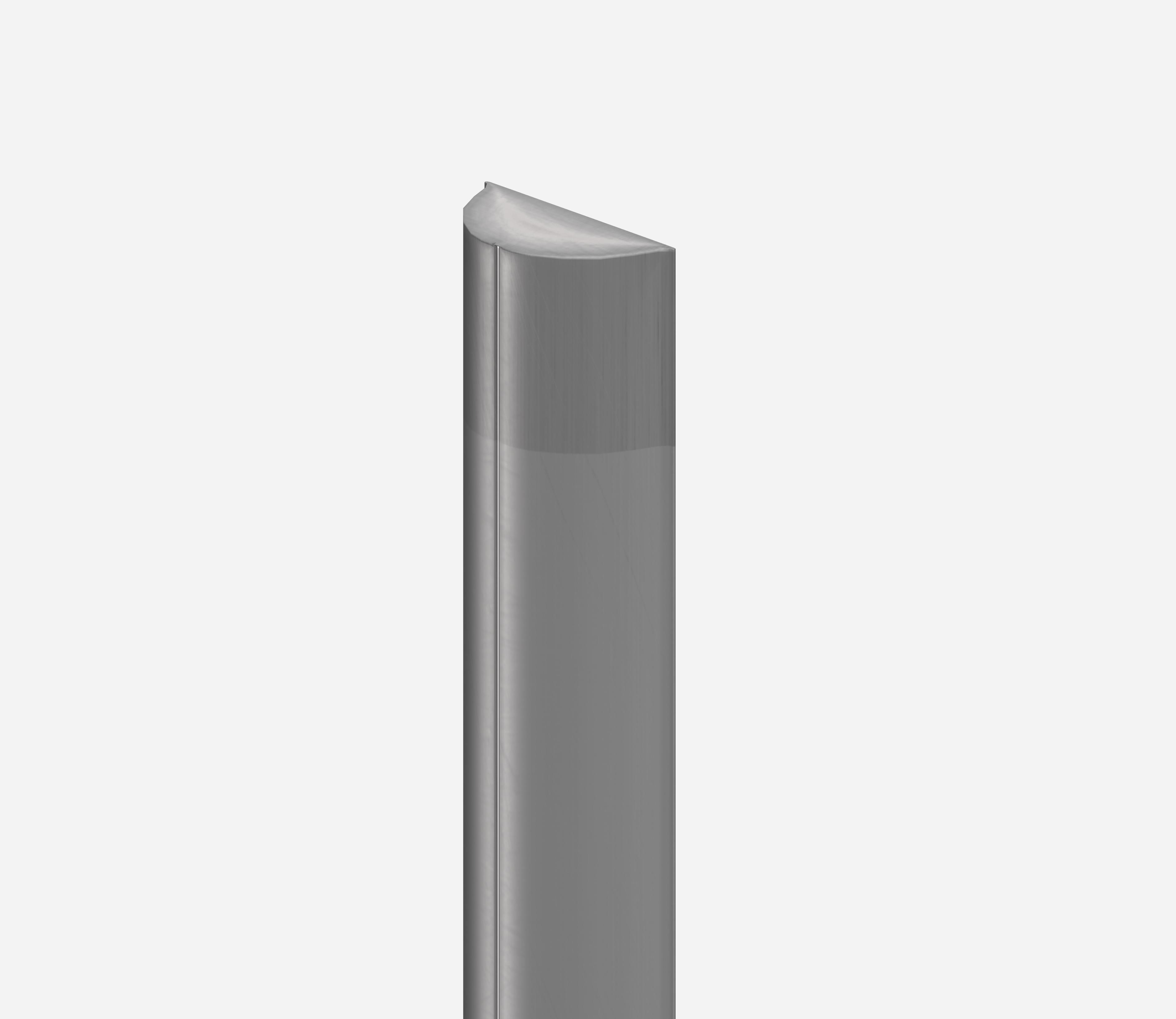 Aluminum metal trash can with column Low-poly 3D model_2