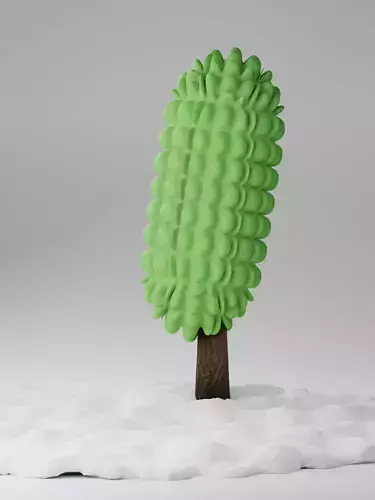 tree with snowy ground