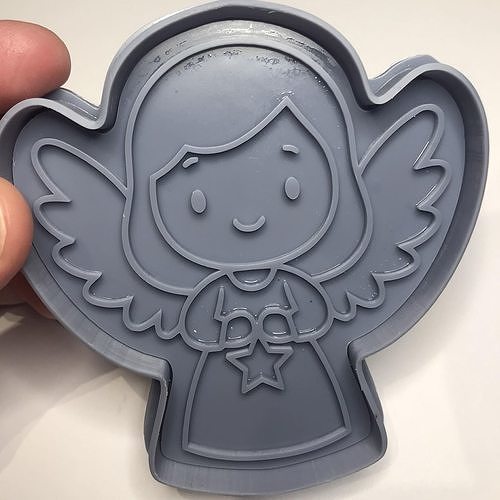 Christmas angel cookie cutter  Free 3D print model