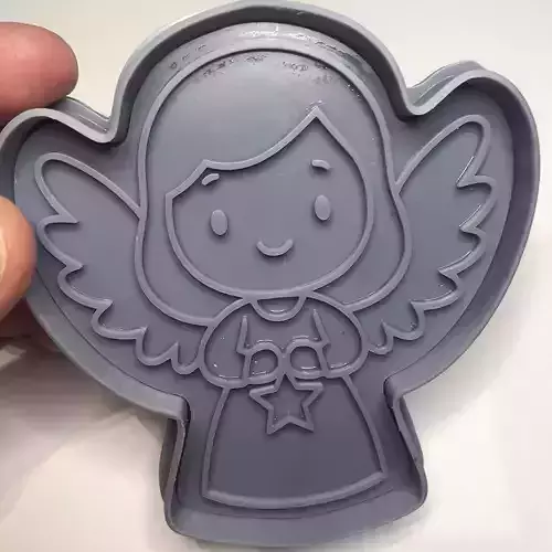 Christmas angel cookie cutter  Free 3D print model
