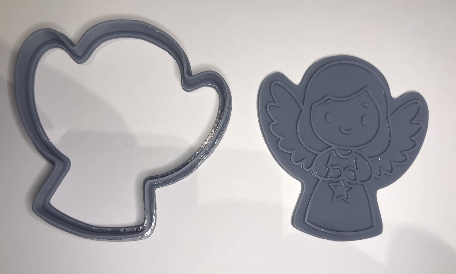 Christmas angel cookie cutter  Free 3D print model_2