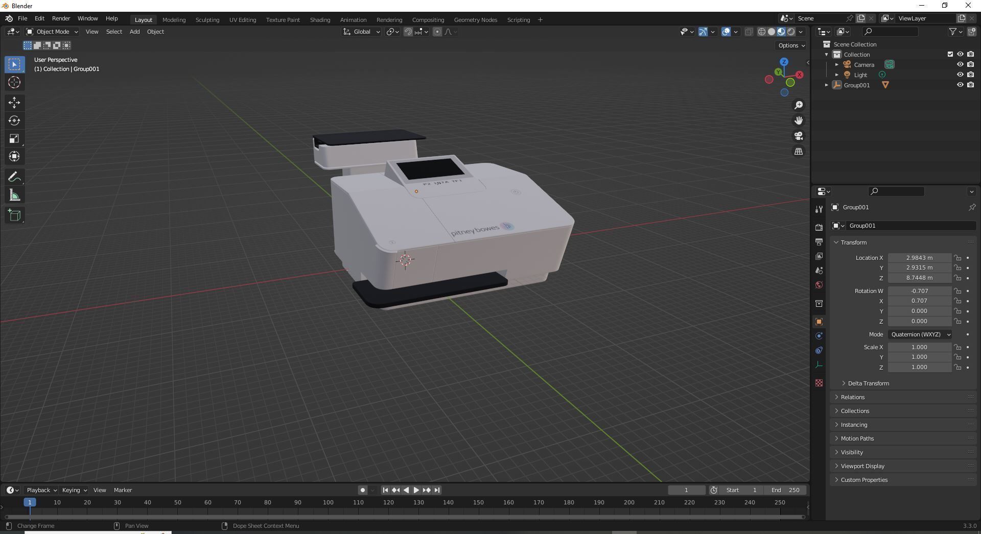 Pitneybowes SendPro Online Printer  3D model_6