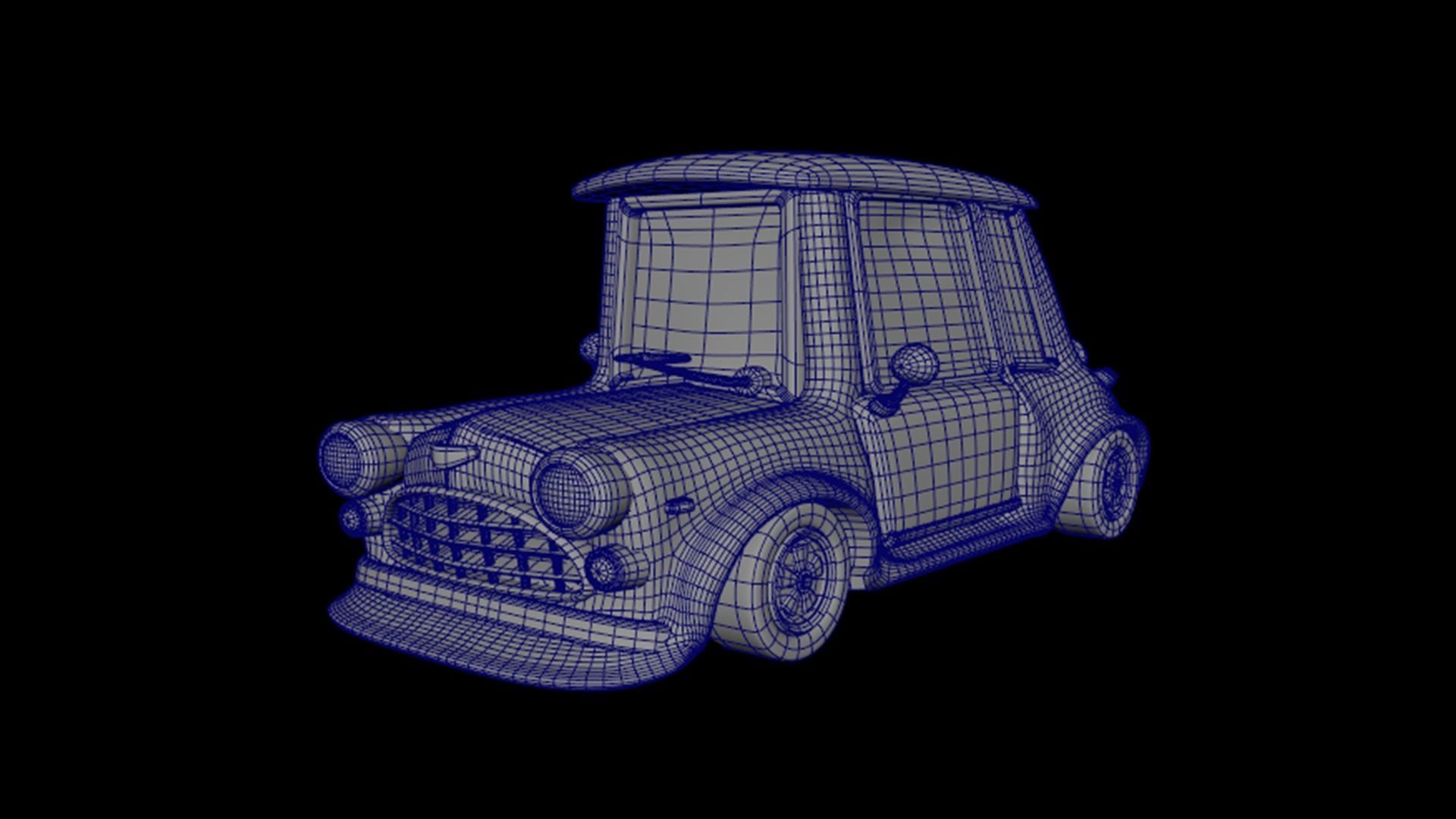 Cars Cartoon Low-poly 3D model_2