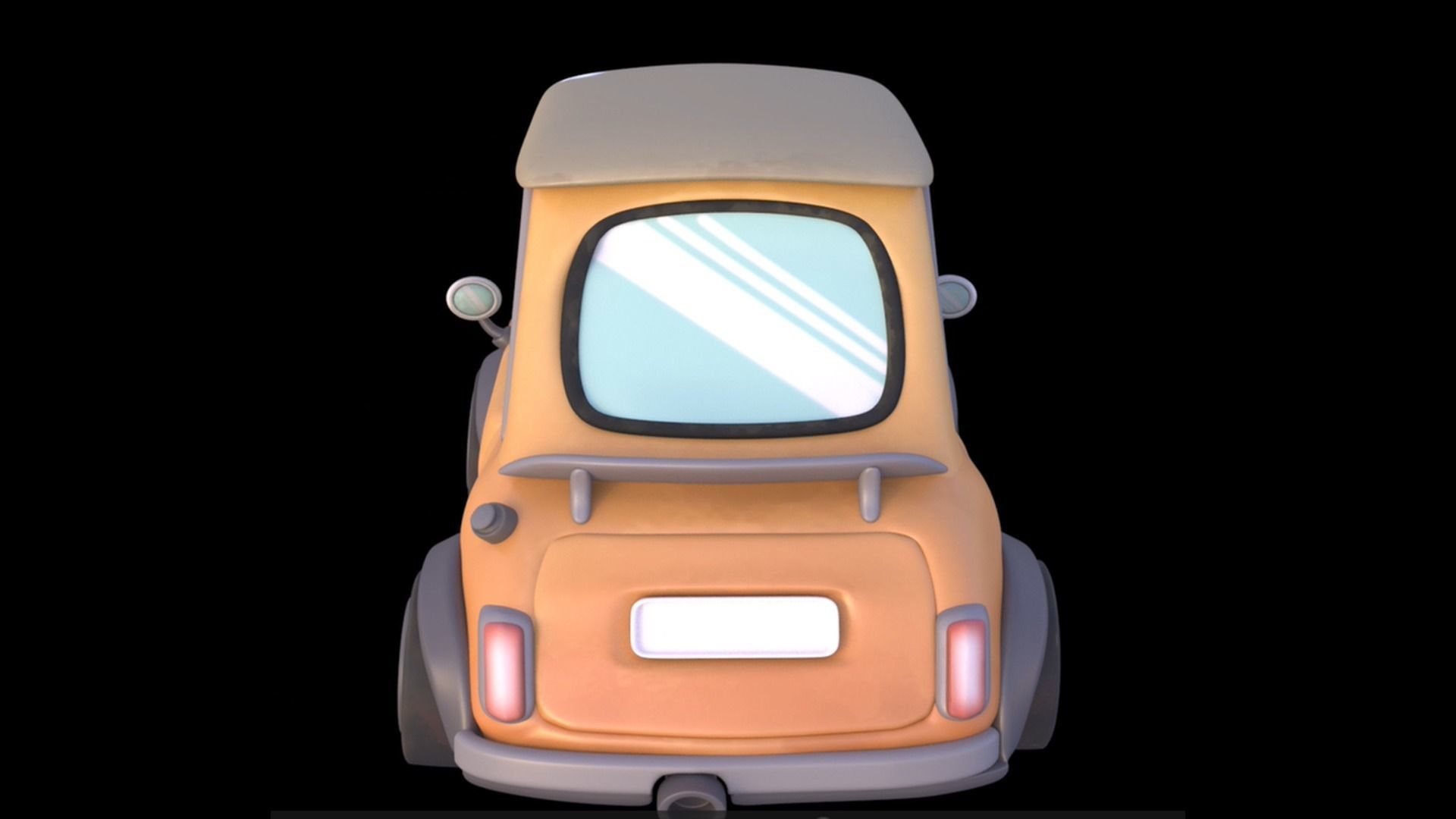 Cars Cartoon Low-poly 3D model_5