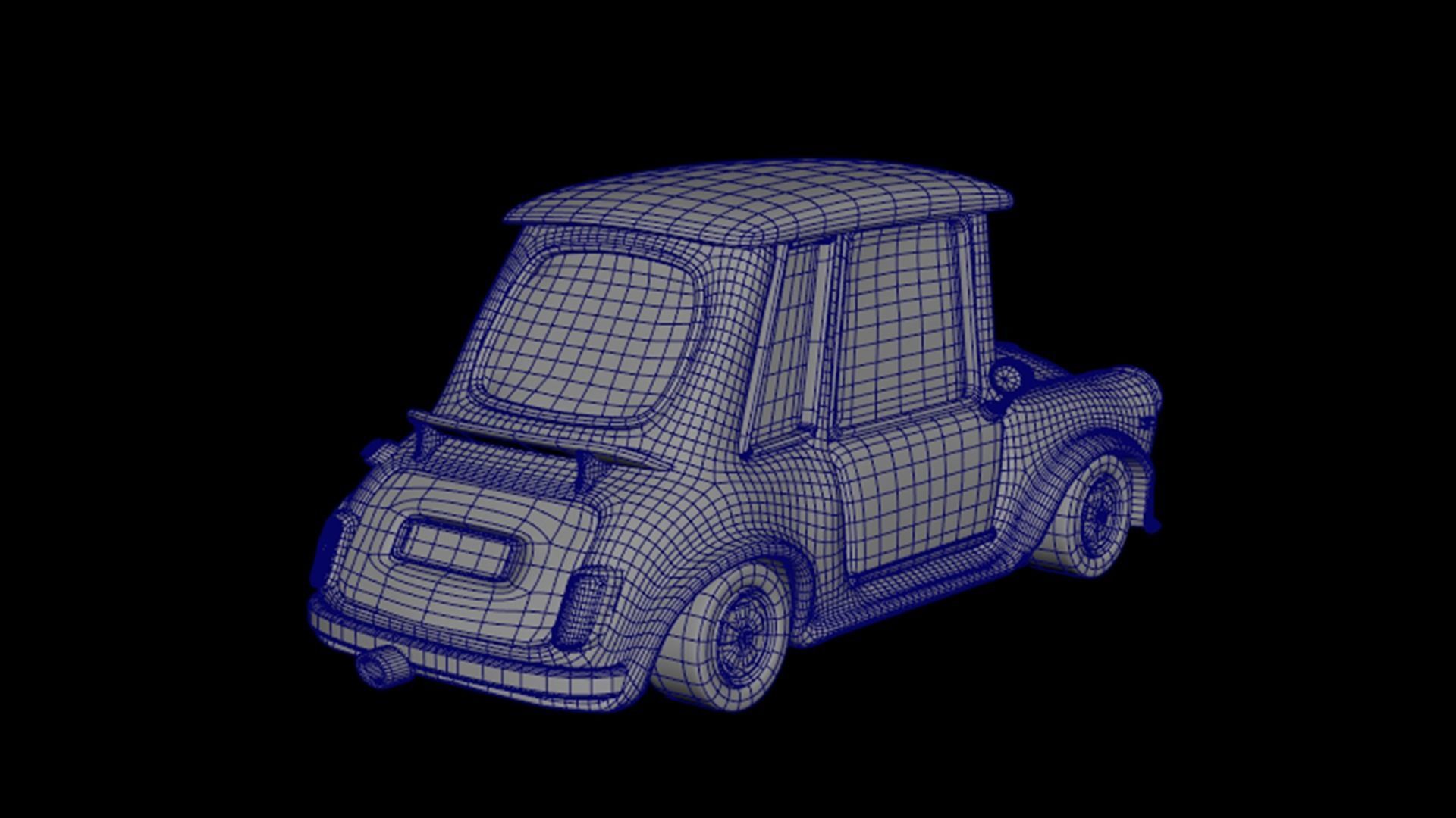 Cars Cartoon Low-poly 3D model_6