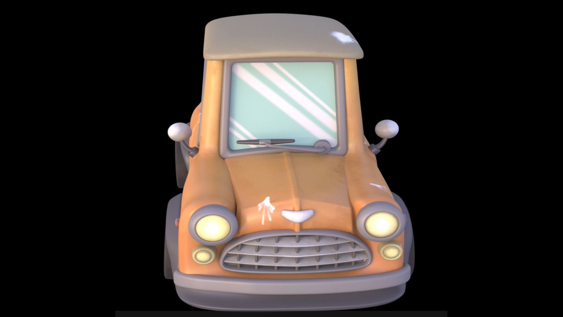 Cars Cartoon Low-poly 3D model_4