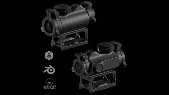 Sig Sauer Romeo MSR Low-poly 3D model