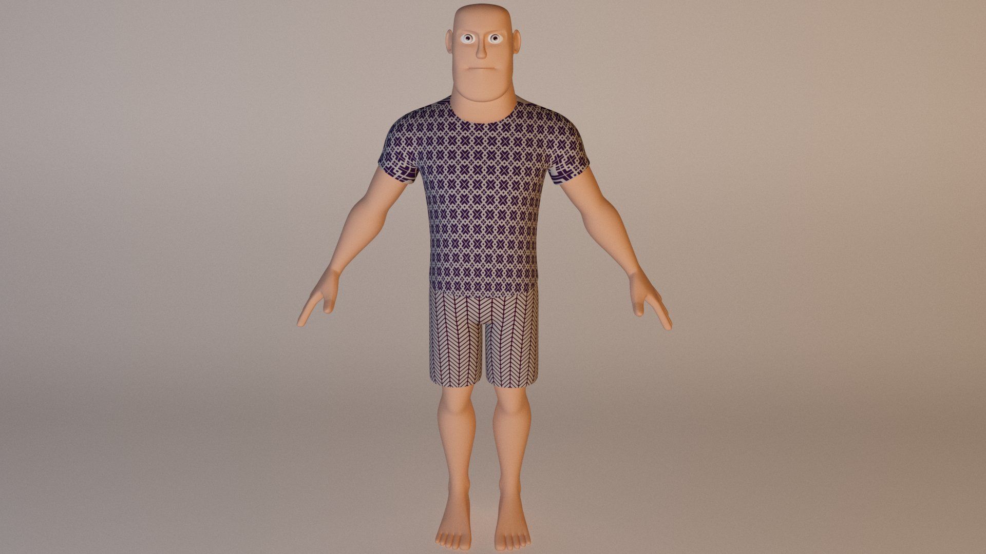 3d Stylized male character Low-poly 3D model_4