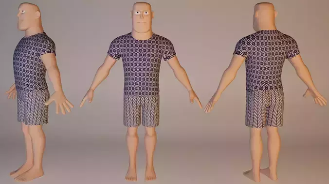3d Stylized male character Low-poly 3D model 3d Stylized male character Low-poly 3D model