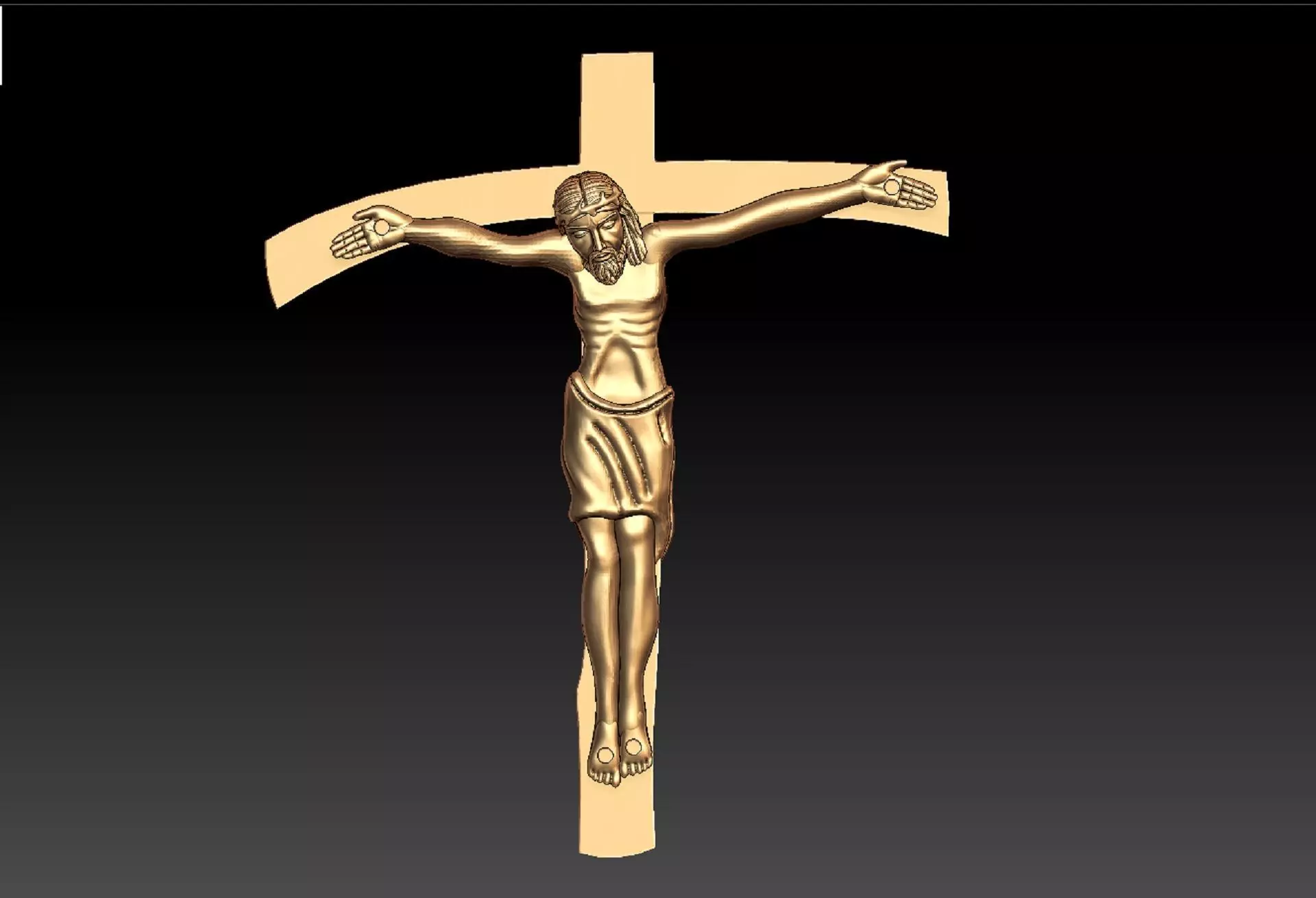 JESUS CROSS PENDENT 3D print model_0