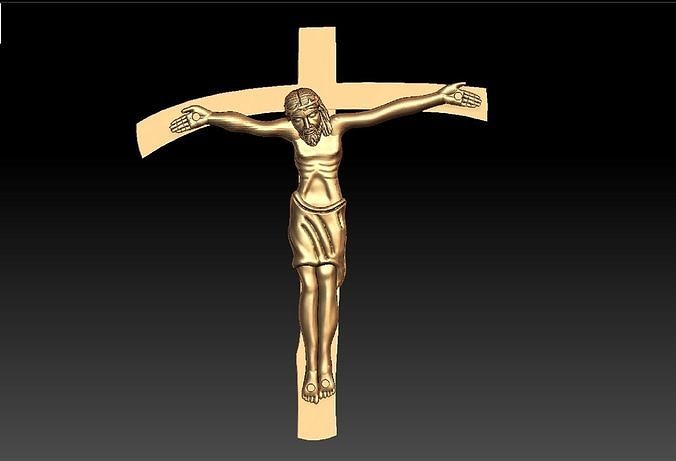 JESUS CROSS PENDENT 3D print model