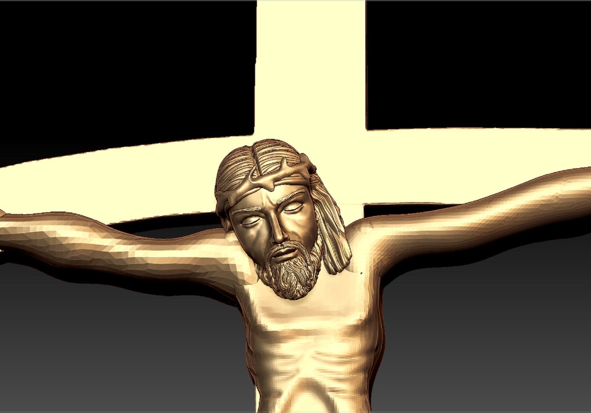JESUS CROSS PENDENT 3D print model_1