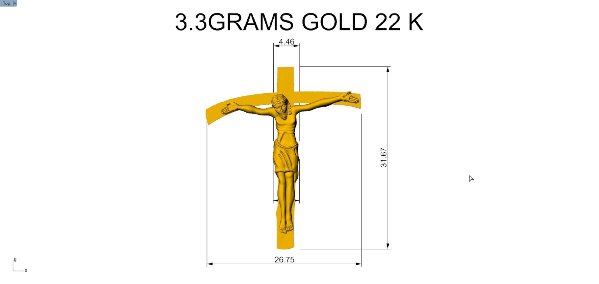 JESUS CROSS PENDENT 3D print model_11