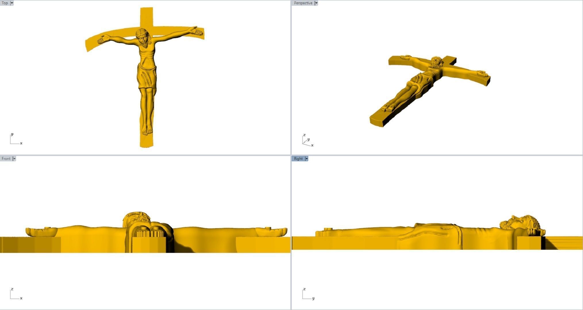 JESUS CROSS PENDENT 3D print model_2