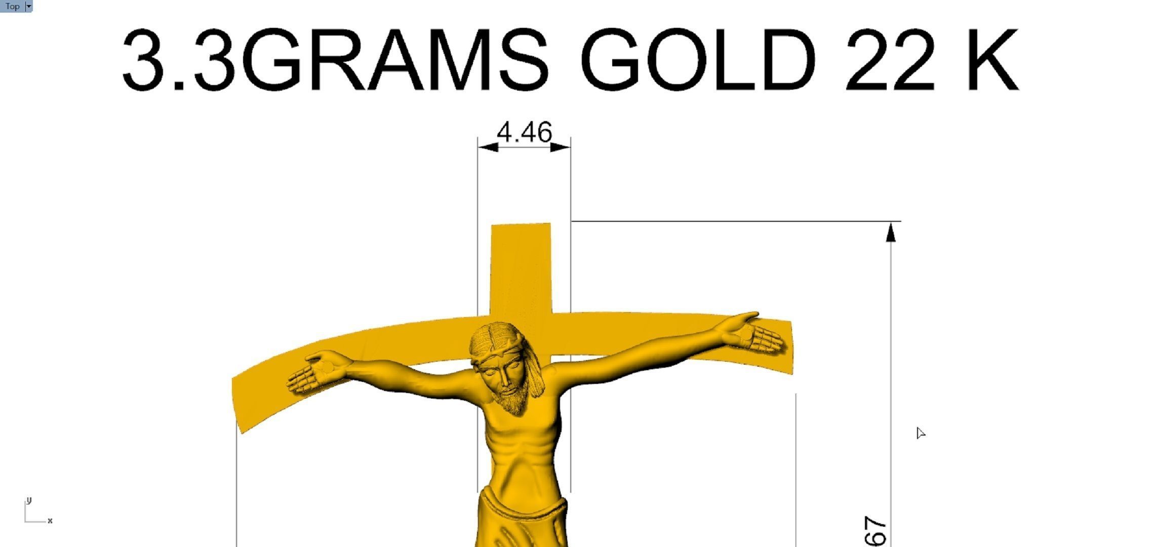 JESUS CROSS PENDENT 3D print model_12