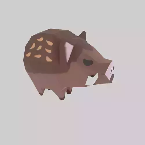 Low Polly Boar with simple rig
