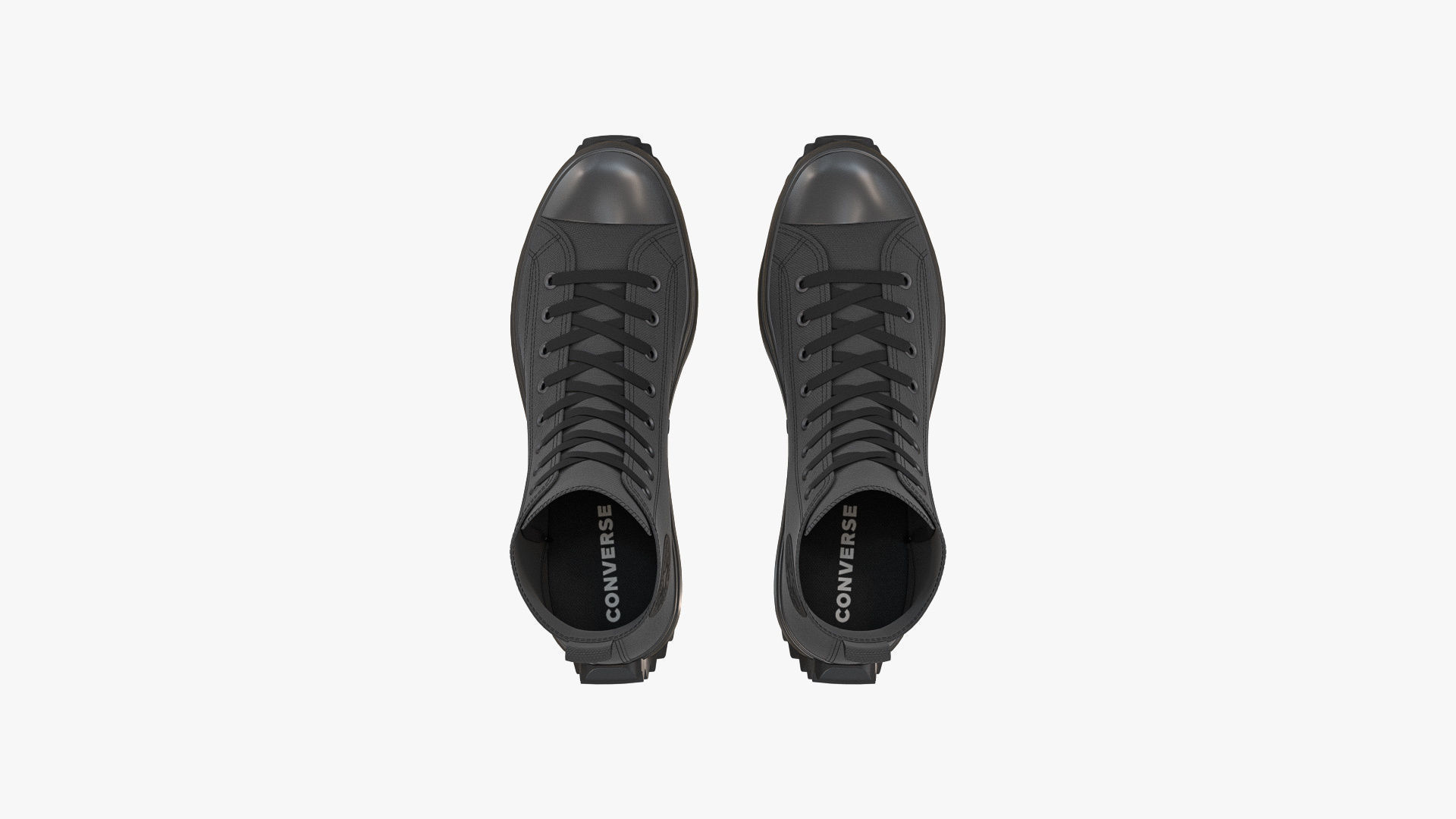 Converse Run Star Hike Platform High Top Mono Black 3D model_3