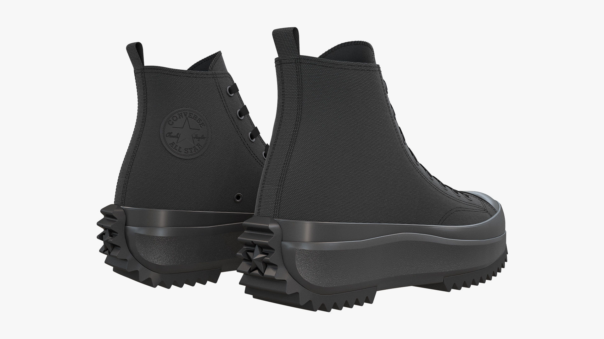 Converse Run Star Hike Platform High Top Mono Black 3D model_5