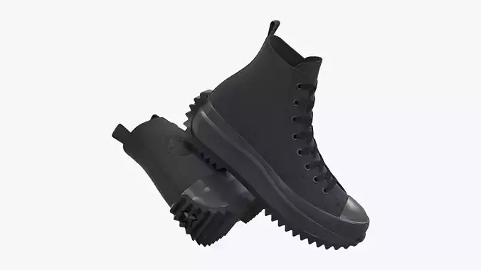 Converse Run Star Hike Platform High Top Mono Black