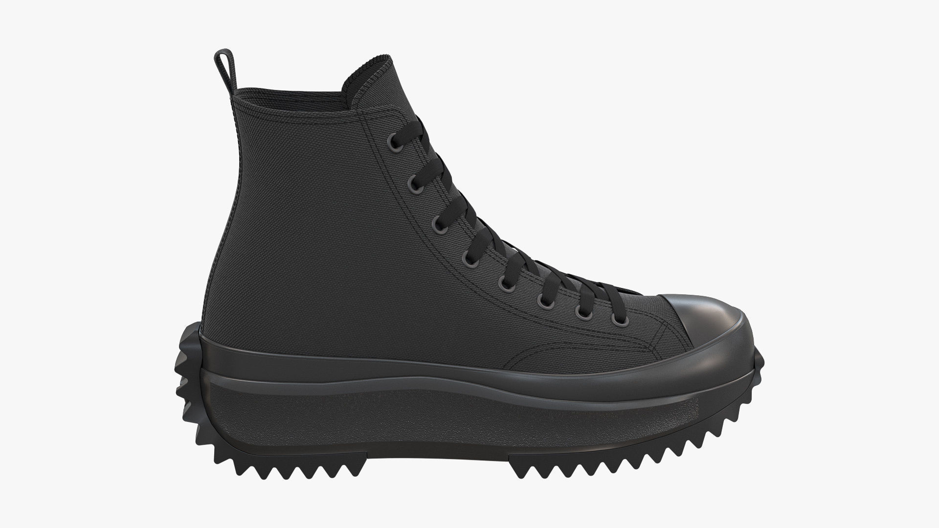 Converse Run Star Hike Platform High Top Mono Black 3D model_6