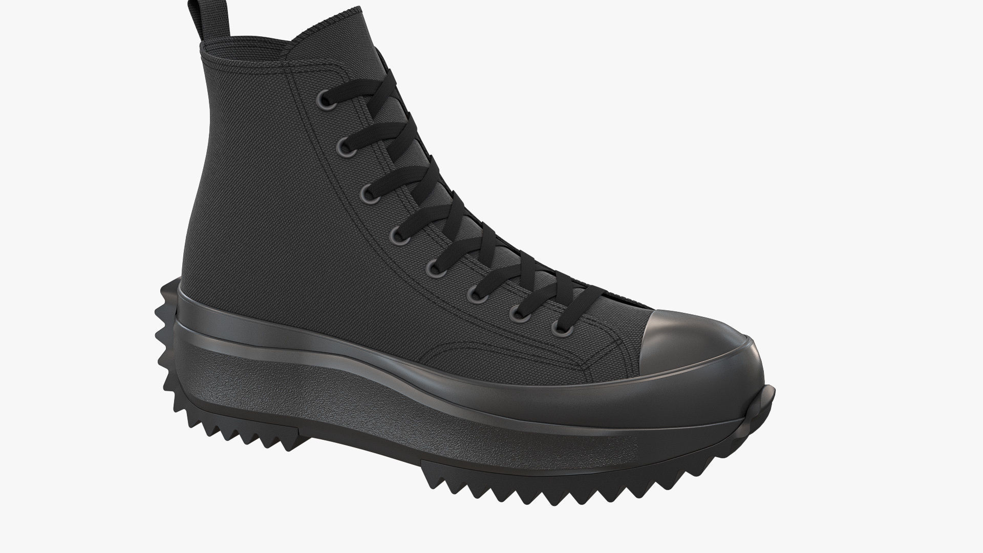 Converse Run Star Hike Platform High Top Mono Black 3D model_9