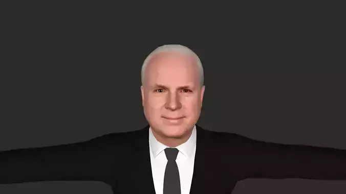 John McCain Hyper Realistic Full Body Rigged Character 3D model