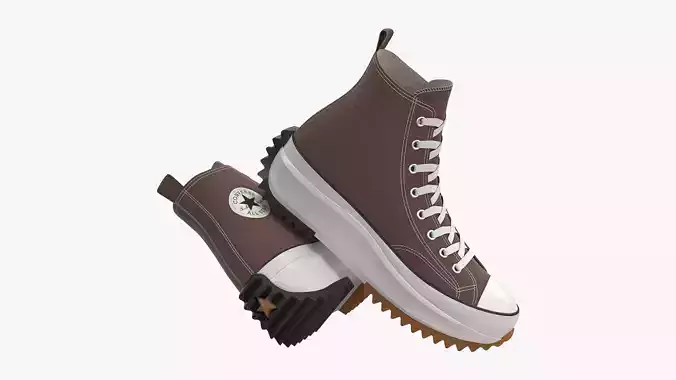 Converse Run Star Hike Platform High Top Brown