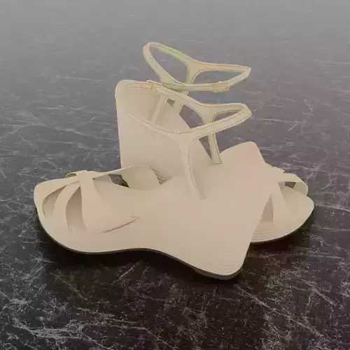 WOMENS HEEL 3D SHOES - CREAM