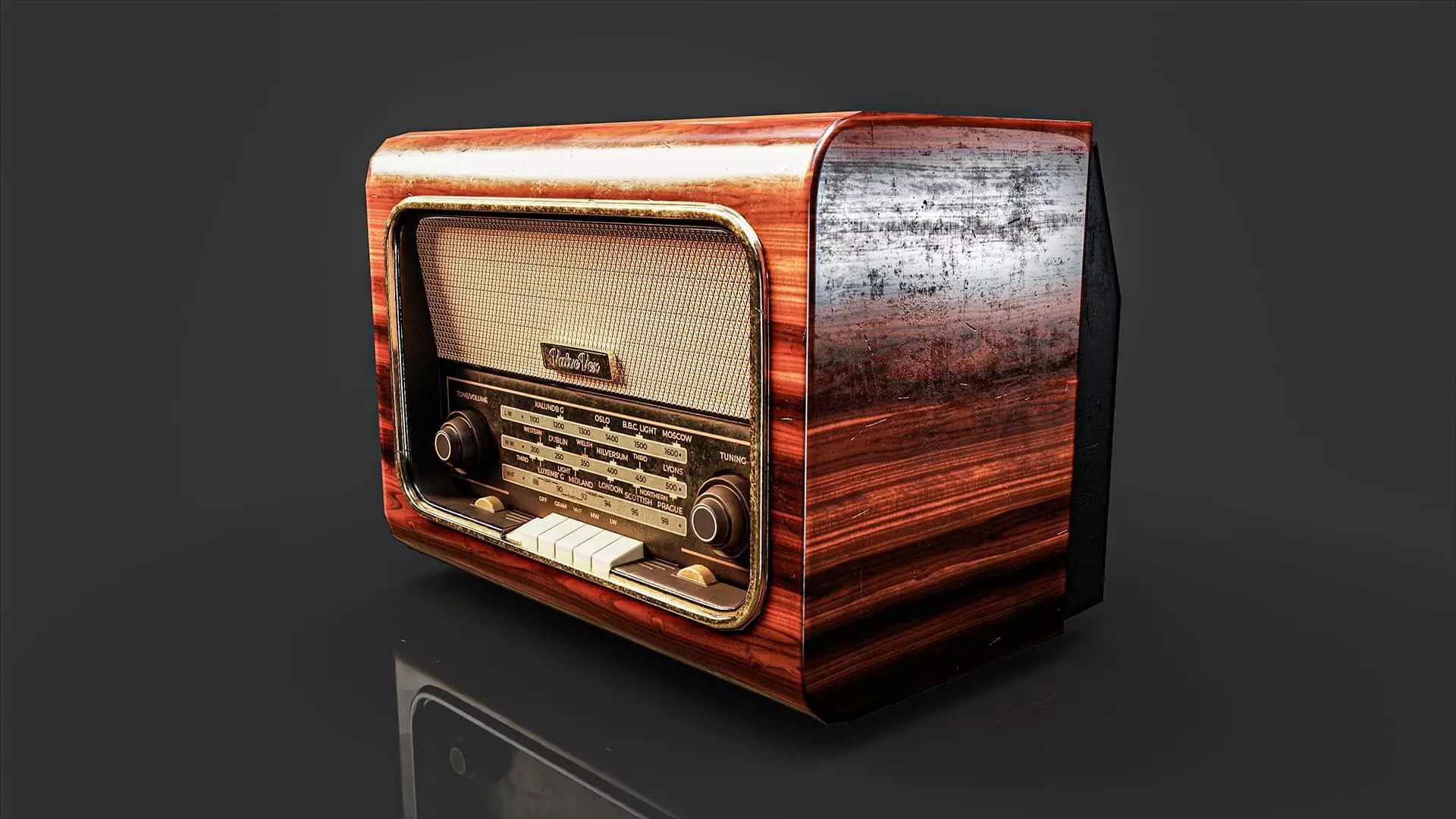 Radio Valve 3D Model Game Ready Low-poly 3D model_0