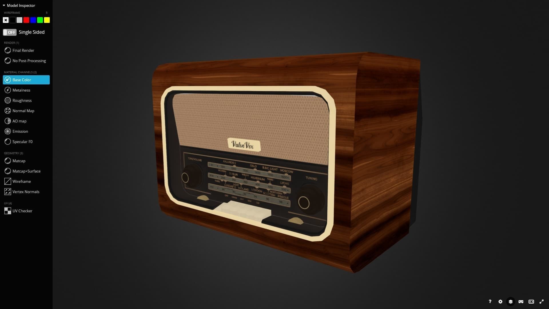 Radio Valve 3D Model Game Ready Low-poly 3D model_8