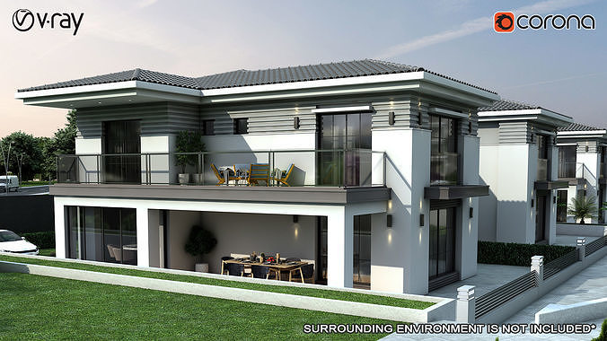 Classic Villa 2 3D model 4