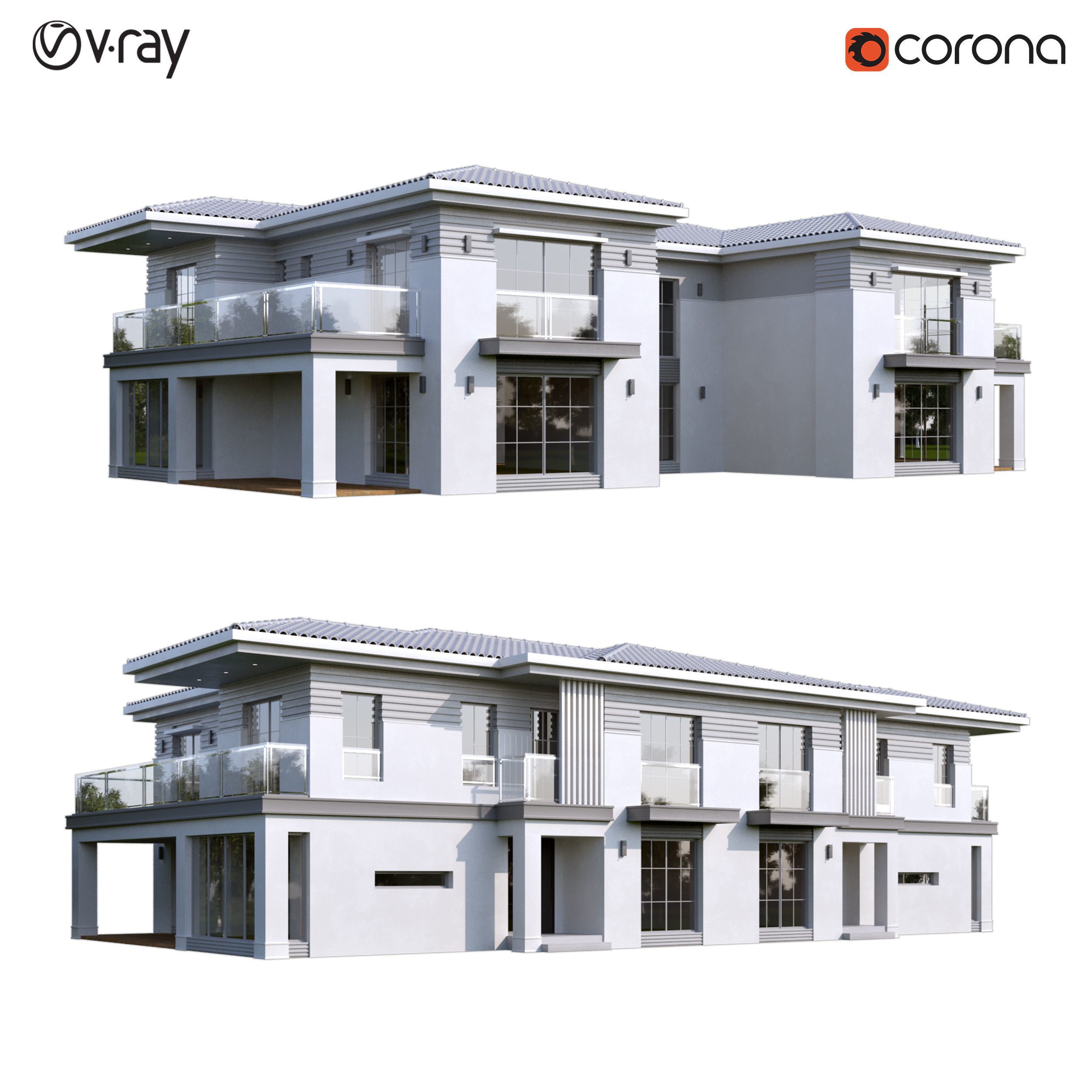 Classic Villa 2 3D model_1