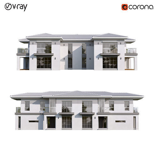 Classic Villa 2 3D model 5