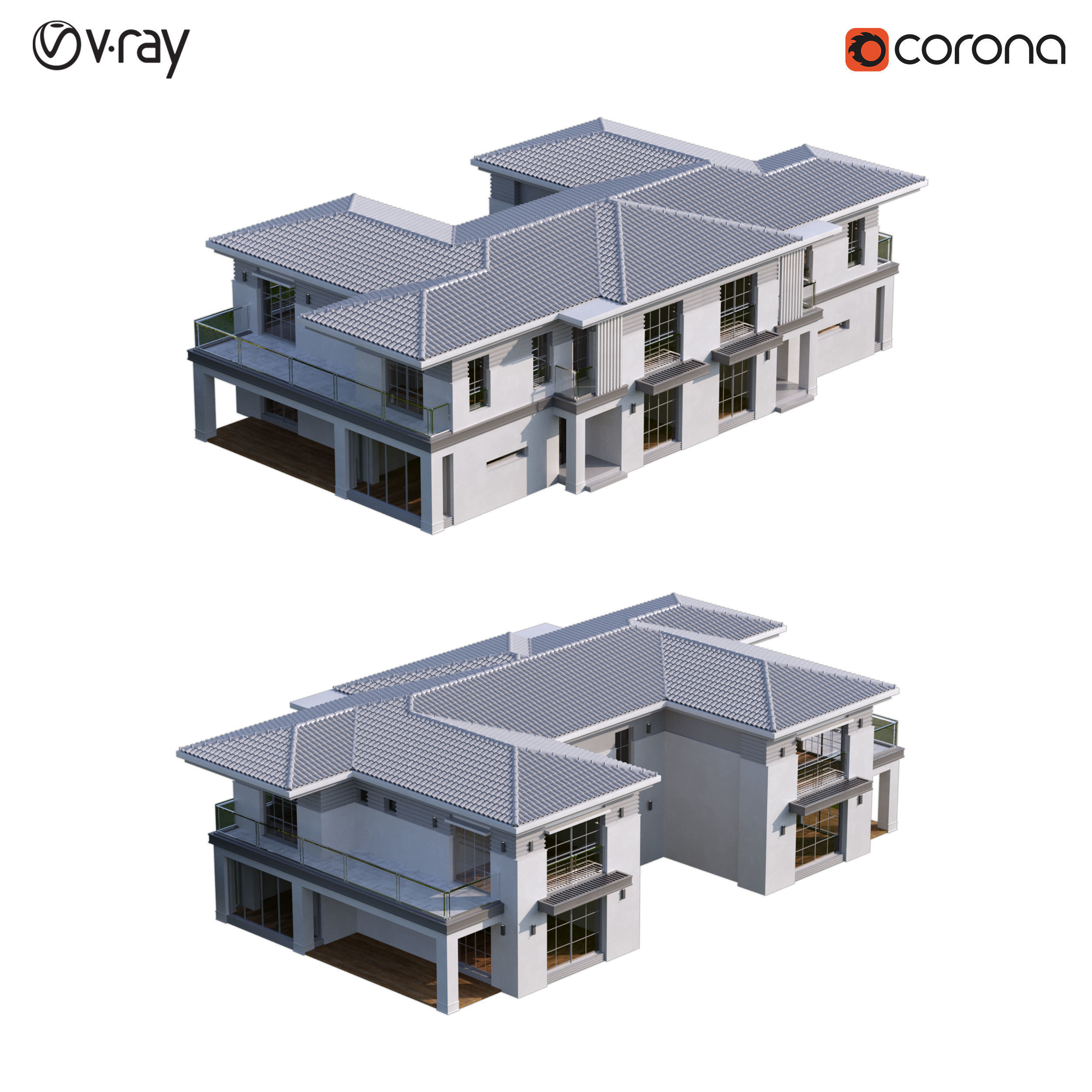 Classic Villa 2 3D model_6