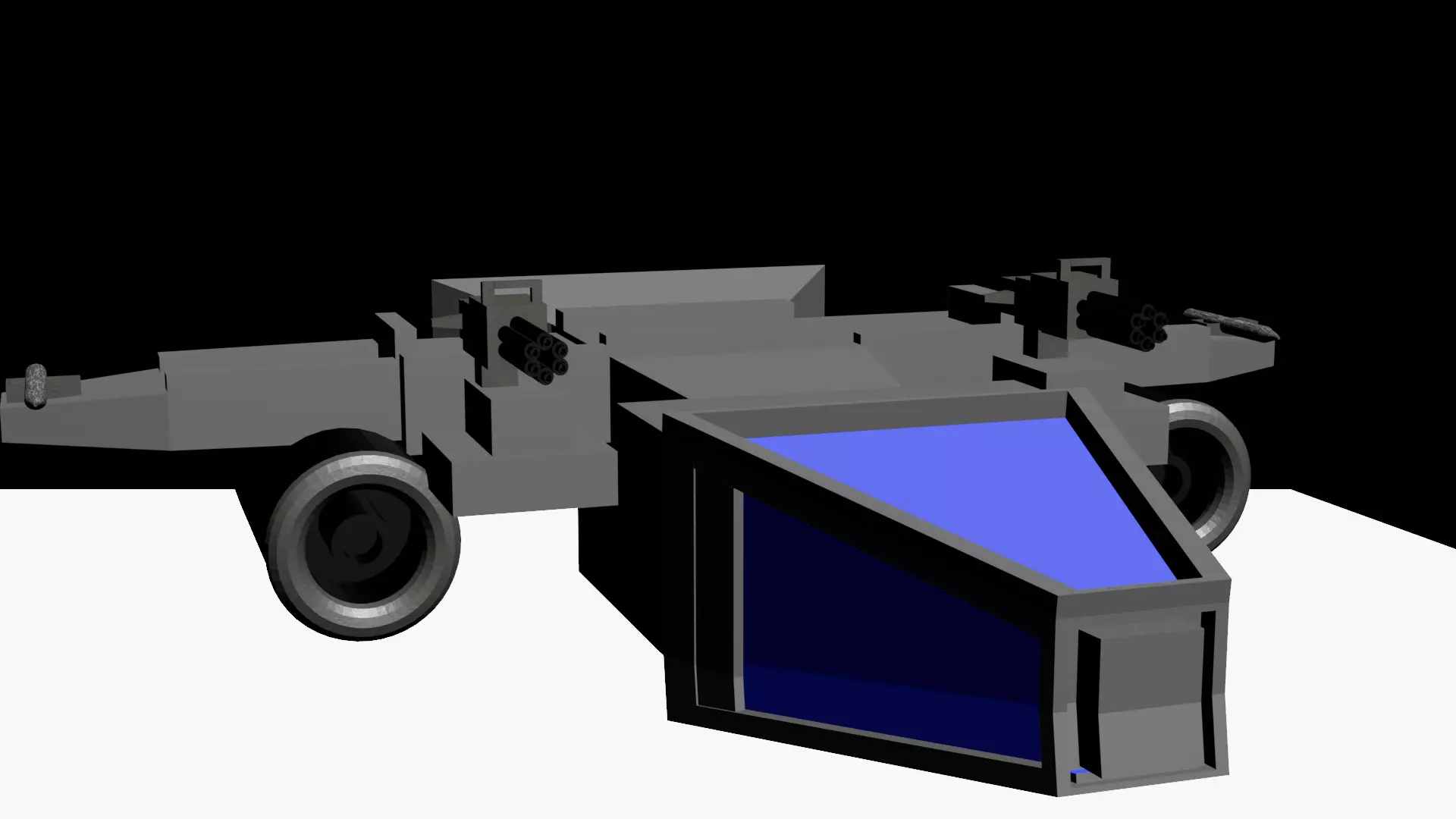  spaceship Low-poly 3D model_0