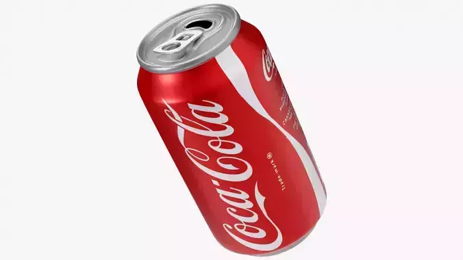 Coca Cola can Low-poly 3D model