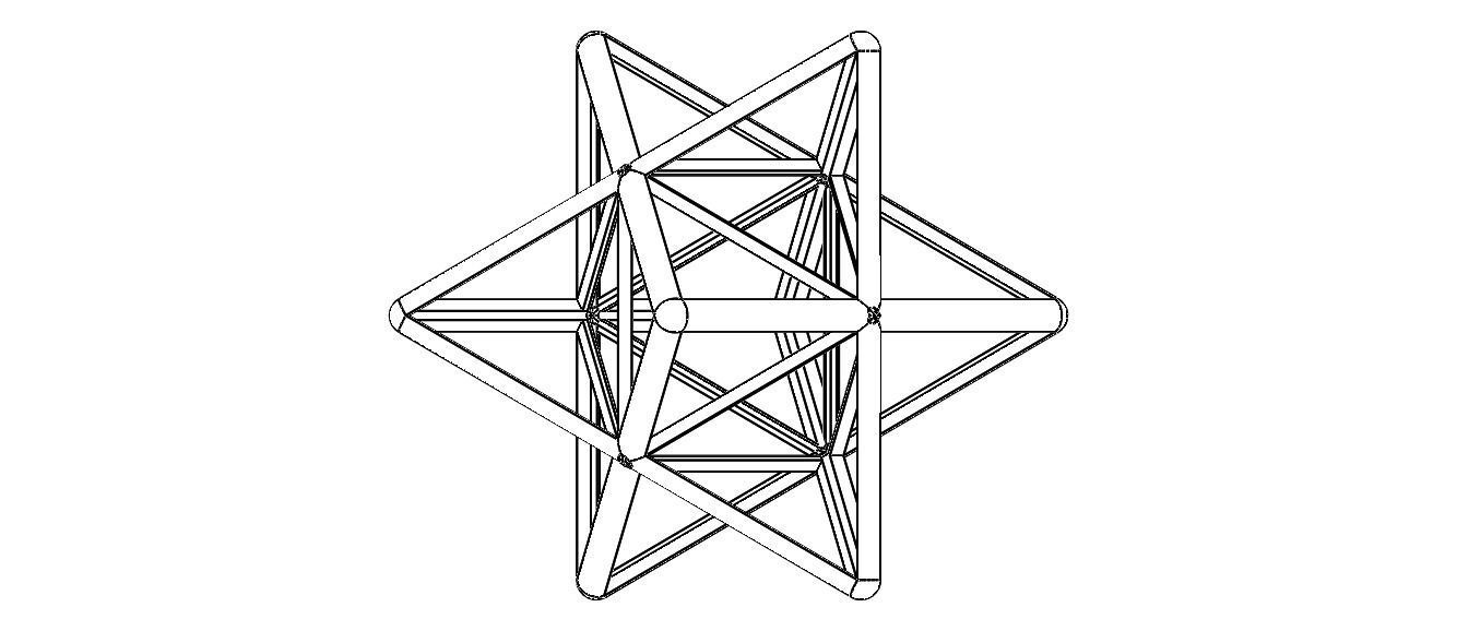 Wireframe Shape Stellated Octahedron 3D print model_30