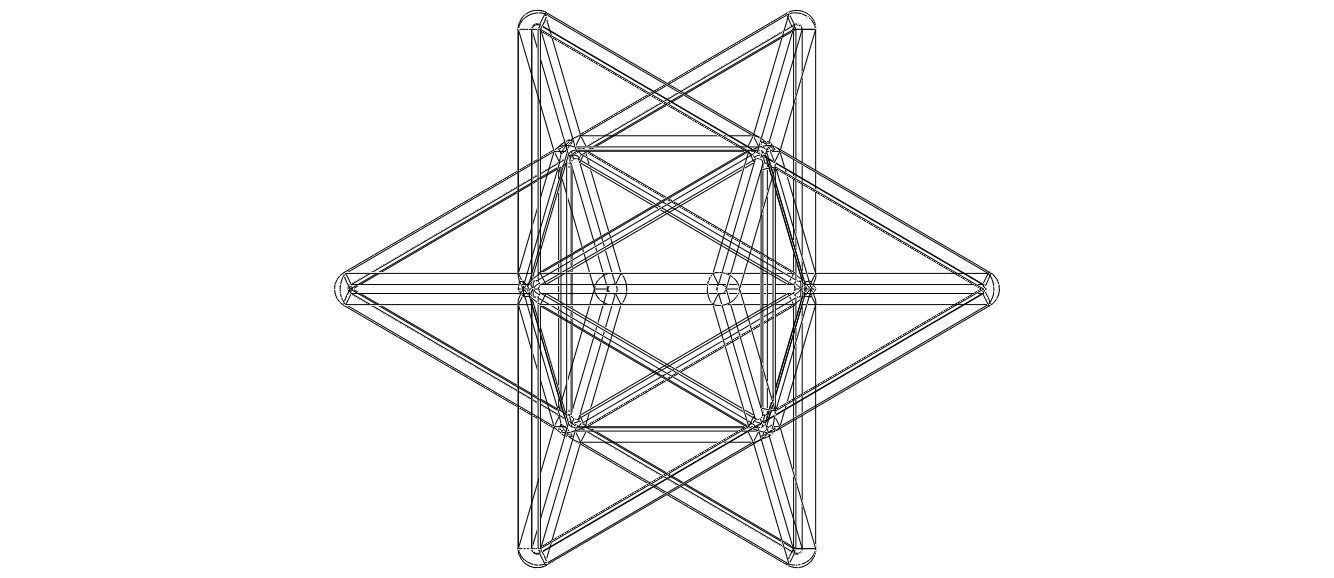 Wireframe Shape Stellated Octahedron 3D print model_16
