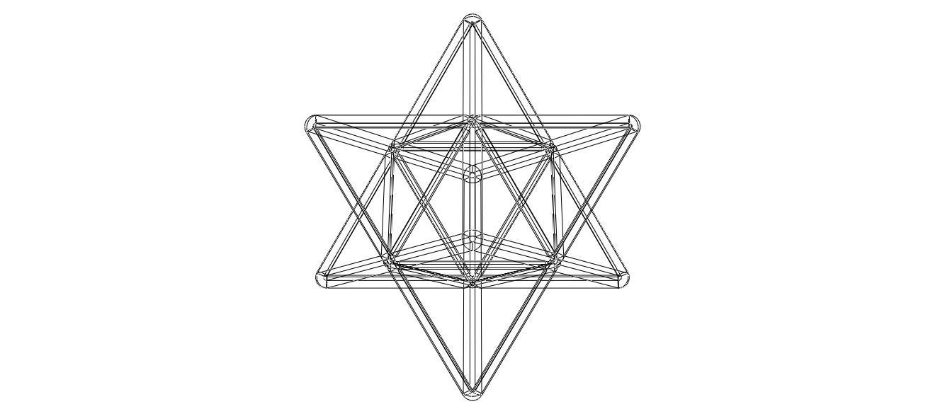 Wireframe Shape Stellated Octahedron 3D print model_40