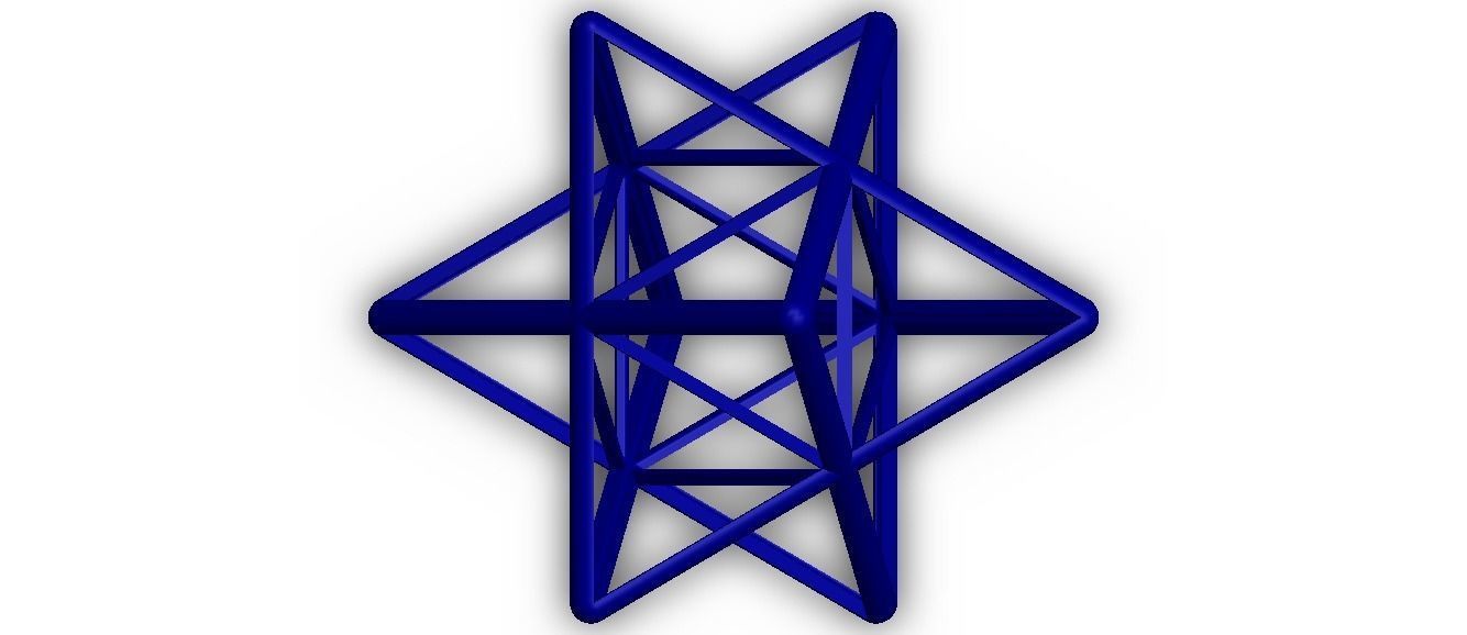 Wireframe Shape Stellated Octahedron 3D print model_17