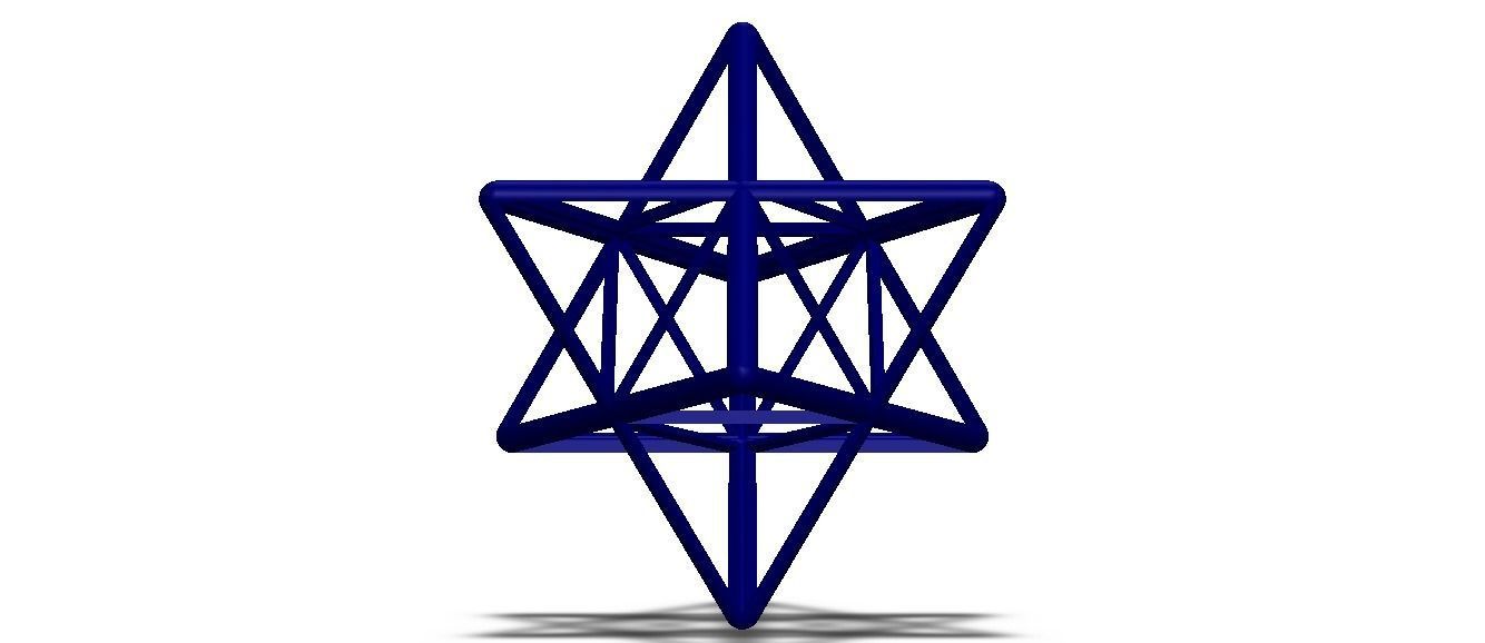 Wireframe Shape Stellated Octahedron 3D print model_41