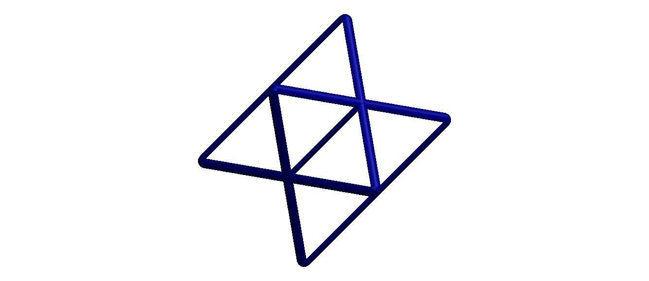 Wireframe Shape Stellated Octahedron 3D print model_25