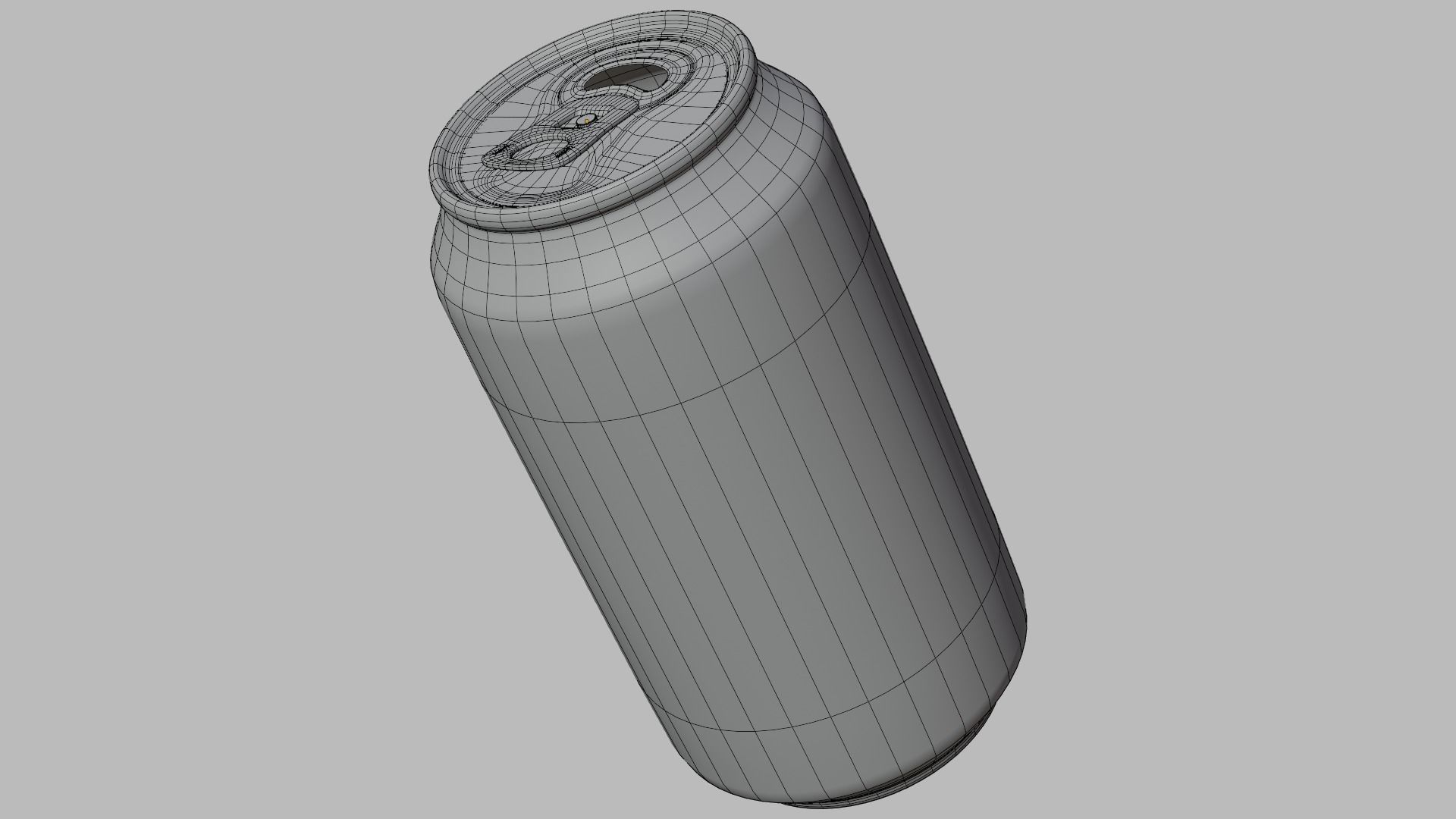 Aluminium can Low-poly 3D model_1