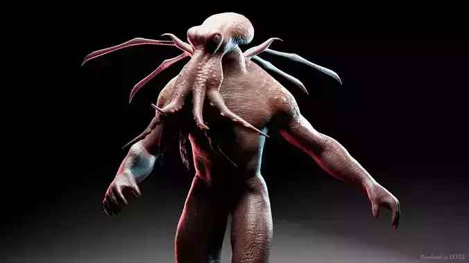 Cthulhu Low-poly 3D model