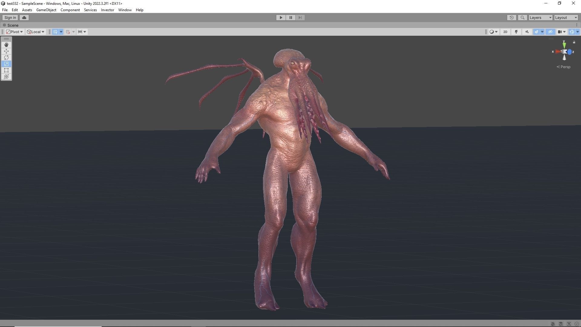 Cthulhu Low-poly 3D model_13